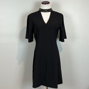 Ann Taylor Dress Cut Out Beaded Neck Short Sleeve Size 8 NWT